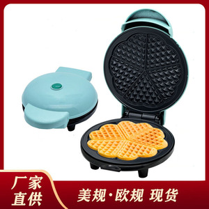 Mini Heart-Shaped Waffle <b>Maker</b> 110V Electric Double-Sided Heating Azure Color <b>Breakfast</b> <b>Maker</b> - Product Image 5