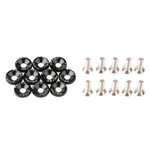 10 Stück JDM Auto Stoßstangen Schnellverschluss-Befestigungen Unterlegscheiben Aluminium-Schrauben-Set für Auto-Stoßstangen Kofferraum Kotflügel Heckklappen - Product Image 1
