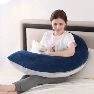 Oreiller de grossesse intégral pour <span class=keywords><strong>dormir</strong></span> sur le côté <span class=keywords><strong>avec</strong></span> housse amovible, soutien maternité pour le ventre, les hanches et les jambes, fournisseur OEM ODM - Product Image 4