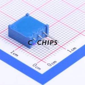 Resistencia Ajustable/Potenciómetro 3296X-1-105, Componente de Orificio Pasante (THT), Resistencia de 1mOhm, 10%, 500mW, 21 - Product Image 2