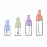 Botol Tetes Kaca Bening 5ml 10ml 15ml 20ml, Botol Tetes Plastik Mini, Botol Sampel Mini 3ml