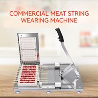 Machine à brochettes manuelle en acier inoxydable pour barbecue, pour brochettes de mouton, kebab d'agneau, doner kebab, machine à enfiler la viande