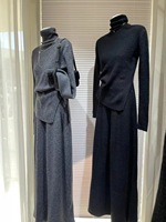 Nouvelle Collection Automne/Hiver : Ensemble Jupe Longue Tricotée Haut de Gamme pour Femme, Anti-boulochage, Élégante, Ample, Décontractée et Douce