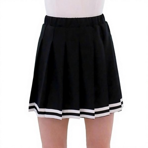Minifalda plisada de cintura alta para mujer, estilo A, para animadora o tenis, con dobladillo a rayas blancas, venta al por mayor OEM - Product Image 4