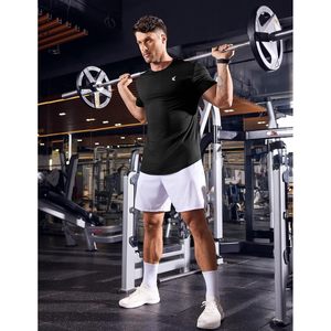 Camiseta Deportiva de Manga Corta para Hombre, Cuello Redondo, Secado Rápido, para Gimnasio y Entrenamiento, Negra, 100% Poliéster, Absorbe la Humedad - Product Image 3