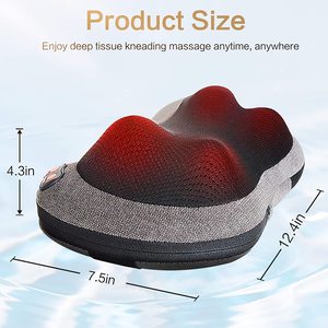 Oreiller de <span class=keywords><strong>Massage</strong></span> électrique pour voiture, oreiller de <span class=keywords><strong>Massage</strong></span> pour la maison, le cou, les épaules, avec chaleur - Product Image 2