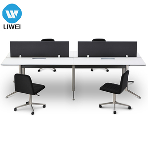 Postazione di Lavoro Modulare LIWEI in Metallo per 4 Persone, Scrivania Convertibile con Divisori Personalizzabili per <span class=keywords><strong>Uffici</strong></span> <span class=keywords><strong>Commerciali</strong></span> - Product Image 3