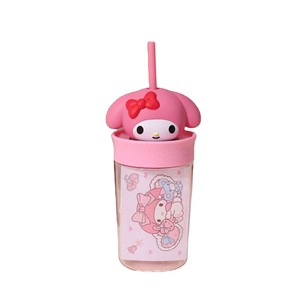 Gobelets isothermes en acier inoxydable de 450 ml à motif dessin animé (Stitches, Kitty, Pika) avec paille, bouteille d'eau pour enfants, vente en gros à prix abordable - Product Image 6