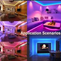 Personnalisé 0.5M 1M 1.5M 2M 5V RGB Bande Lumineuse Led 5050 Avec Boîtier De Batterie 24 Touches À Distance
