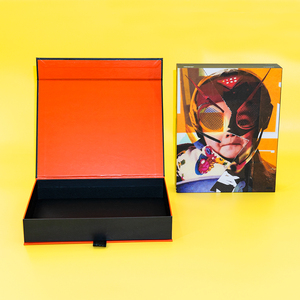 Custom Luxury Book Shaped Rigid Orange Paper Box Packaging Magnetic Gift Boxes Folding Packing - Product Image 2