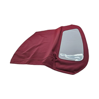 Capota Convertible para BMW E30 Compatible con BMW Serie 3 E30 86 - 93 (Borgoña, Ventanas de Plástico)