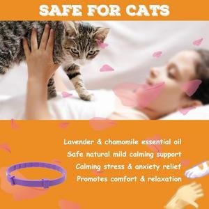 Collier apaisant OEM simple et doux pour chats, collier aux phéromones longue durée (<span class=keywords><strong>60</strong></span> jours) qui aide à réduire le stress, l'anxiété et les bruits forts - Product Image 3