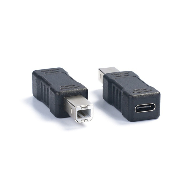 Type C Mini 5P Micro 5Pin USB Female to B Male Connector Power Charge Adapter for Scanner Printer