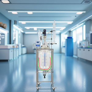 Лабораторный стеклянный реактор с кожухом из нержавеющей стали, 1, 2, 3, 5, 10, 20, 30, 50, 100, 150, 200 литров, цена - Product Image 4