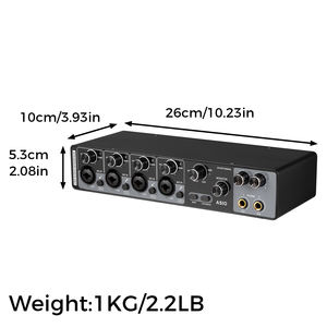 Biner MQ44 профессиональная 4-канальная <span class=keywords><strong>USB</strong></span> профессиональная студийная запись звуковой карты 24 бит 192 кГц аудио интерфейс для прямой трансляции - Product Image 2