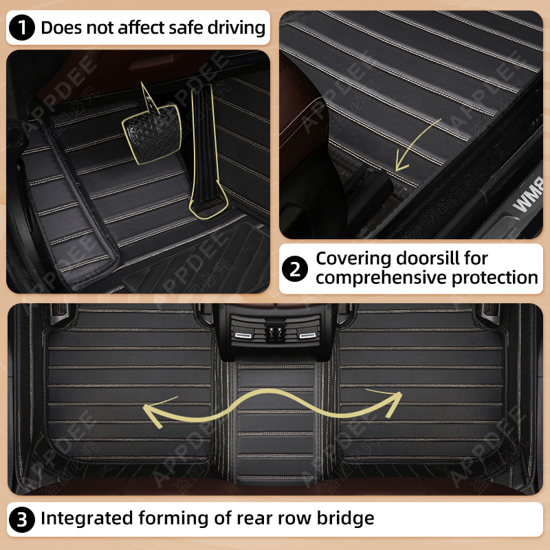 ORANGLES Custom Car Floor Mats for Ford Mustang 2015-2022 – Waterproof Foot Pads Carpet Cover Interior Saudi Arabia - angled perspective - presenting advantages - Image 4 of 6 | fits any environment | Purchase Custom Car Floor Mats for Ford Mustang 2015-2022 – Waterproof Foot Pads Carpet Cover Interior Saudi Arabia Michigan | Free Shipping ORANGLES