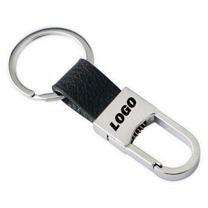 Porte-clés haut de gamme en cuir PU durable pour homme avec impression typographique, cadeau promotionnel personnalisé pour événement - Product Image 5