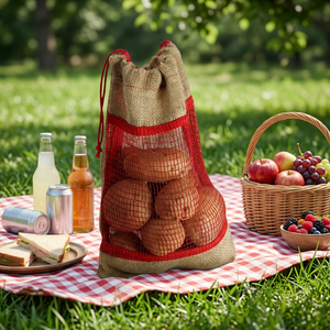 Sac organisateur de congélation le mieux noté maille Offre Spéciale Leno sac de filet de légumes maille oignon sac de maille pour pomme de terre - Product Image 1