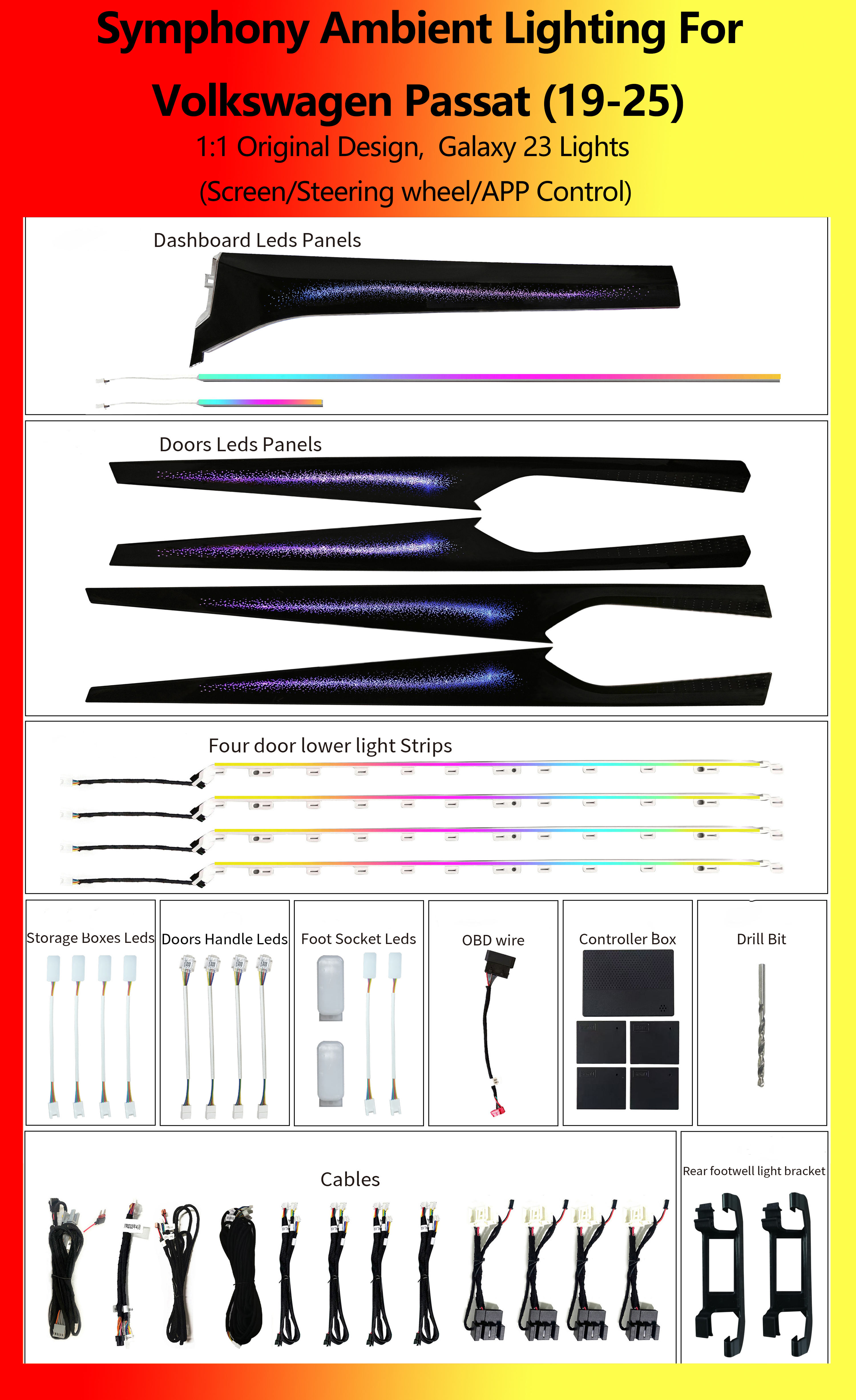 For Volkswagen Passat Galaxy Symphony 23 Lights
