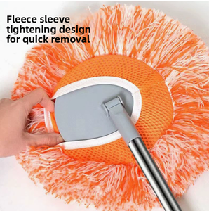 Balai de Nettoyage Réglable en Microfibre avec Manche Ajustable et Tête Remplaçable pour le Nettoyage des Sols et Murs Domestiques - Product Image 5