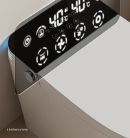 WC intelligent automatique de luxe avec bidet et télécommande, WC intelligent chauffant à poser au sol pour la maison