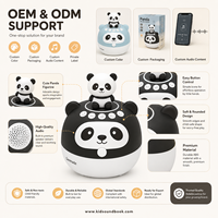 Tablette éducative interactive NFC Panda Story pour enfants, écran tactile, histoires éducatives, veilleuse, rechargeable, corps en ABS sûr