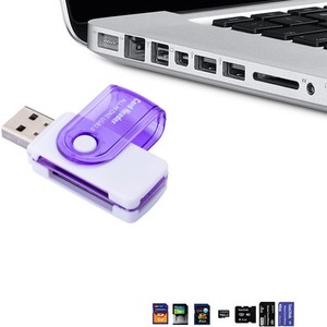 4 in 1 High-Speed USB 2.0 <strong>Card</strong> <strong>Reader</strong> 360 Degree Rotation Multi-Function Universal <strong>SD</strong>/TF/M2/MS <strong>Memory</strong> <strong>Card</strong> <strong>Reader</strong> - Product Image 2
