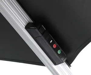 Aul. de jardin haut de gamme à balancier. <span class=keywords><strong>Parasol</strong></span> lumineux à <span class=keywords><strong>LED</strong></span>, <span class=keywords><strong>parasol</strong></span> romain <span class=keywords><strong>pour</strong></span> restaurant, hôtel, piscine - Product Image 5