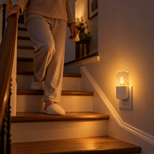 Lampe de nuit LED blanc chaud 2700K, très vendue, avec capteur de luminosité et luminosité réglable, à brancher, pour escalier - Product Image 5