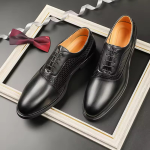 S0068X Nuevos Zapatos Oxford de Hombre de Cuero Genuino de Vaca, Estilo Caballero Formal con Borde Abierto y Perlas, Moda Otoño Ligero - Product Image 6