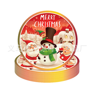 Juego de Vajilla para Fiesta de Navidad, 60-80 Piezas, Platos, Vasos y Servilletas de Papel, Decoración con Temática Navideña - Product Image 2