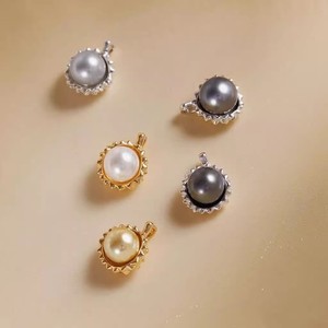 31418DIY Accesorios de Perlas, Colgante de Plata S925, Soporte Vacío para Cuentas Redondas de 8-9 mm, Colgante de Moda para Collar - Product Image 2