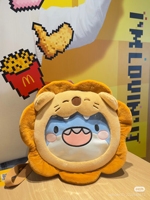 Sac à dos en peluche tête de lion requin de 8 pouces en coton PP de haute qualité, personnalisable en usine, cadeau pour filles, idéal pour les fêtes, vente en gros