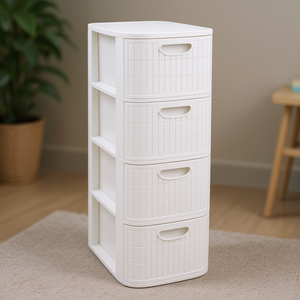 Cassettiera salvaspazio 4C Slim (30x40x80cm) DOMUS HOME COLLECTION Blanc 90700 - Product Image 3