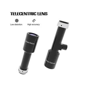 Obiettivo telecentrico ad alte prestazioni da 2/3 "0.4X con ingrandimento coassiale variabile iris C Mount per telecamera di ispezione della visione industriale
