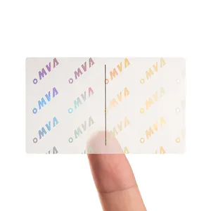 Étiquette holographique transparente personnalisée, logo lumineux, autocollant de licence, superposition holographique pour cartes d'identité en PVC
