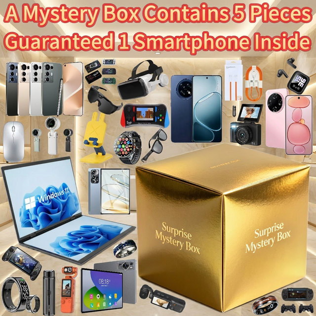 Guaranteed Smartphone Inside 5 Pieces Blind Box Electronics Mystery Surprise With Laptop Tablet Smart Watch Fitness Tracker