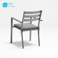 Uland – chaise de salle à manger avec coussin, chaises de jardin pour Restaurant café, cadre en aluminium Durable