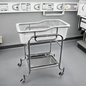 Shiye-Cuna médica móvil de acero inoxidable de alta calidad, muebles de <span class=keywords><strong>hospital</strong></span>, carrito de bebé recién nacido, camas para bebés, 1 - Product Image 4
