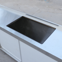 Armoires de cuisine personnalisées de haute qualité avec robinet d'évier en acier inoxydable 304 et glissière de tiroir-faites à la main pour un usage domestique ou commercial