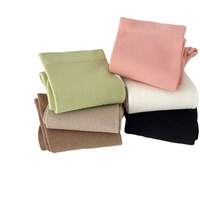 Chaussettes de maternité post-partum sans couture anti-boulochage, blanches, pour femmes, mi-mollet, en coton, tendance, avec revers ample, absorbant la transpiration