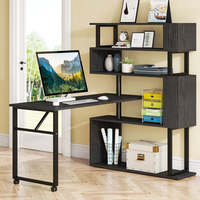 Bureau d'angle moderne et minimaliste en métal en forme de L avec étagère pour salon et bureau à domicile, vente en gros RSD