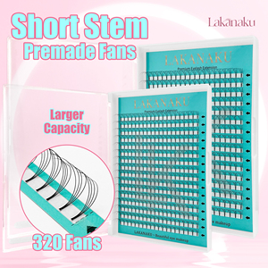 Miếng nối mi sẵn sàng sử dụng Abonnie 3D 5D 8D, thân dài ngắn, kiểu volume, lông chồn, đế phẳng, khay nối mi sẵn, mi nối sẵn kiểu hẹp - Product Image 5