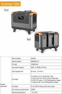 Station de charge <span class=keywords><strong>solaire</strong></span> portable LiFePO4 3000W MPPT en promotion pour alimentation de secours d'urgence en extérieur - Product Image 6