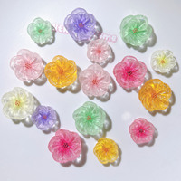Breloques en résine florale colorées transparentes miniatures pour coques de téléphone DIY et pinces à cheveux