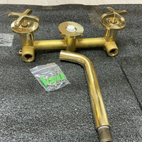 WEIHAO Robinet de salle de bain moderne en laiton non laqué à 2 poignées