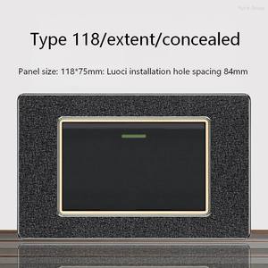 แผงพีซีสีดำด้าน 2 ชุด พร้อมไฟแสดงสถานะ LED แบบทางเดียว 16A สวิตช์เปิด/ปิด สำหรับบันได ผนัง สวิตช์อเนกประสงค์ - Product Image 3