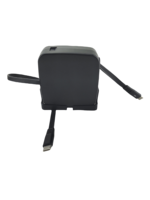 DYH-1707 Nuevo Diseño Mini Enrollador de Cable Retráctil con Retorno Automático Negro 1.2M Cable de Datos USB Tipo-C con Bloqueo Automático para Consumidor