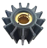 Turbine de pompe à eau de mer en caoutchouc 148018-42031 Kashiyama SP-600 KINKI BK0314 13 pales Finition standard Pièces de pompe