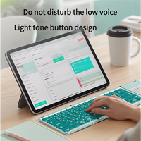 Keyboard lipat Mini bluetooth, Keyboard saku kustom dengan tombol Touchpad dengan gerakan Empat jari